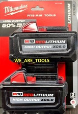 1 NEW N PACK GENUINE 48-11-1862 2 M18 48-11-1865 6.0 AH Batteries XC