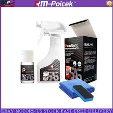 Automotive Headlamp Restoration Fluid Kit 180ml Headlight Polishing Cleaner 2025