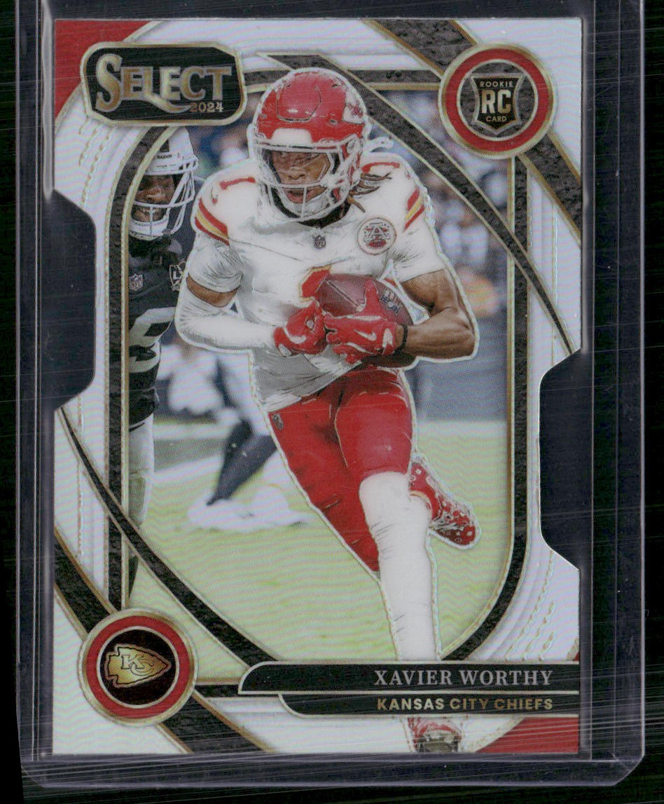 2024 Panini Select #224 Xavier Worthy Silver Prizm Die Cut
