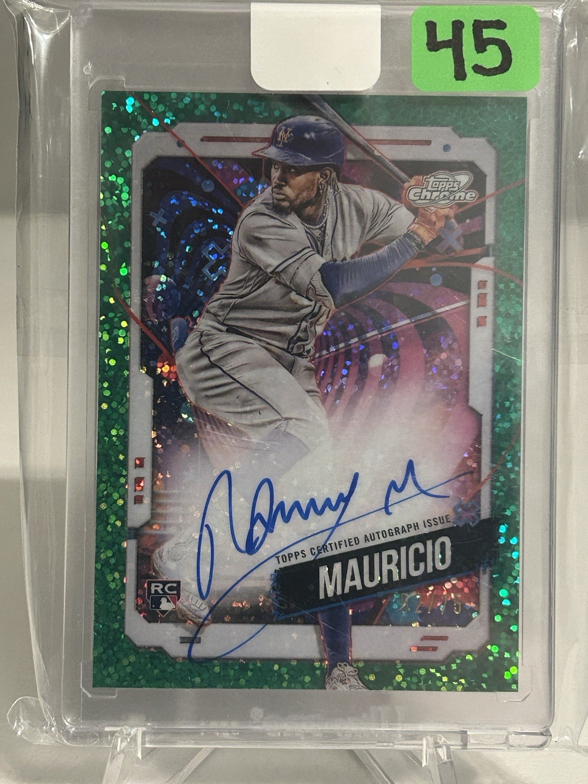 2024 Topps Cosmic Chrome - Auto Ronny Mauricio Green Space Dust Refractor /75