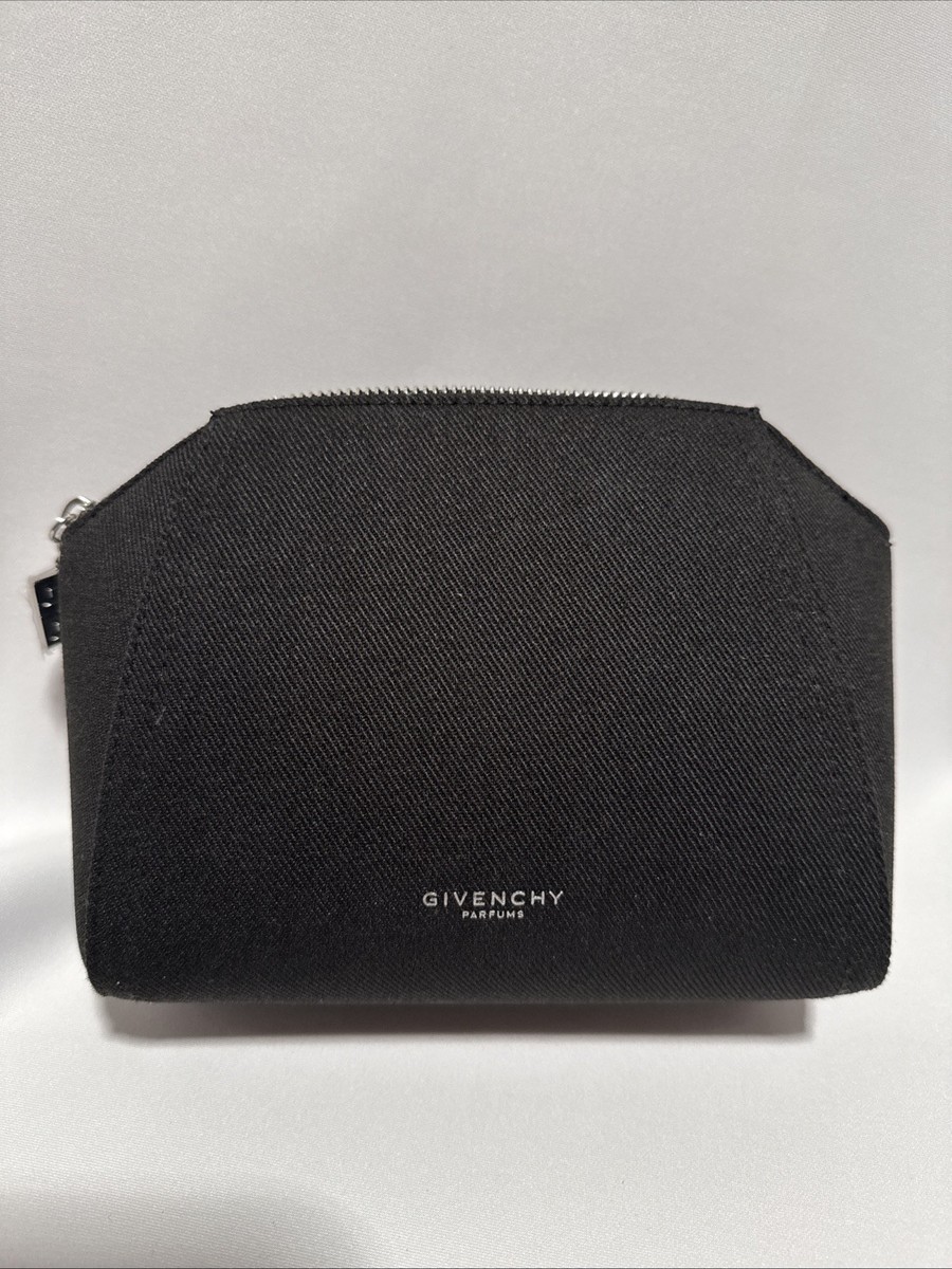 Givenchy Parfums Iconic Black Pouch Fabric Cosmetic Bag Travel