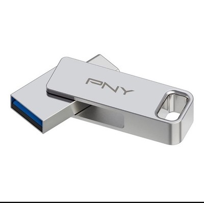 PNY 256GB Duo Link USB 3.2 Type-C Dual Flash Drive for Android Devices