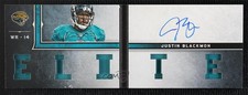 2012 Panini Playbook Red Foil Signatures 44/99 Justin Blackmon #24 Auto 0zm3