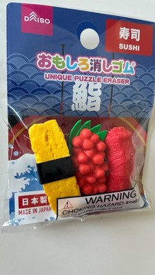 Radiergummi sammlung Food sample eraser sushi 3 piece set japan