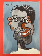 Pablo Picasso Drawing on paper (Handmade) signed and stamped