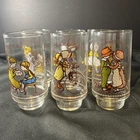 Complete Set of 6 VTG 1970 Coke American Greetings Holly Hobbie Drinking Glasses