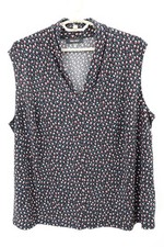 NINE WEST Women's Stretch Polyester Tank Top V Neck Geometric Multicolor Size 3X