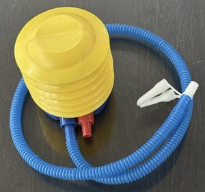Bellows Style Foot Pump Inflator With Adapters NEW in Package Yoga Ball/Kid Toys