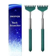 2 Pack Back scratchers Set,Stainless Steel Back Scratcher Extendable