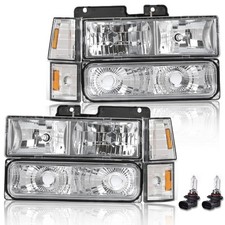 Headlights W Bulbs For Chevy Suburban 1500 2500 1994 1999 For Gmc 2500 1994 2000 Headlights W Bulbs For Chevy Suburban 1500 2500 1994 1999 For Gmc 2500 1994 2000