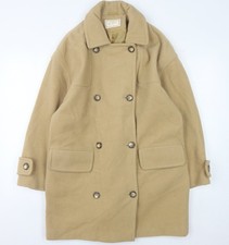 Womens UK Size 14 ELEMENTS Beige Pea Coat