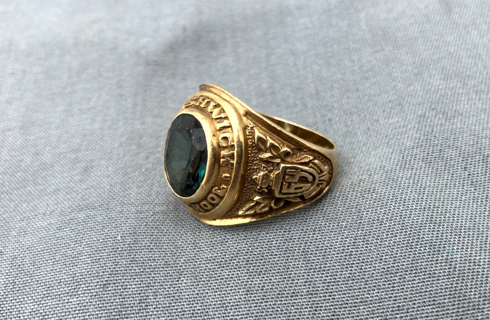 Dunham 1960s 14K Yellow Gold Class Ring Size 10.5 Bushwick High School ...