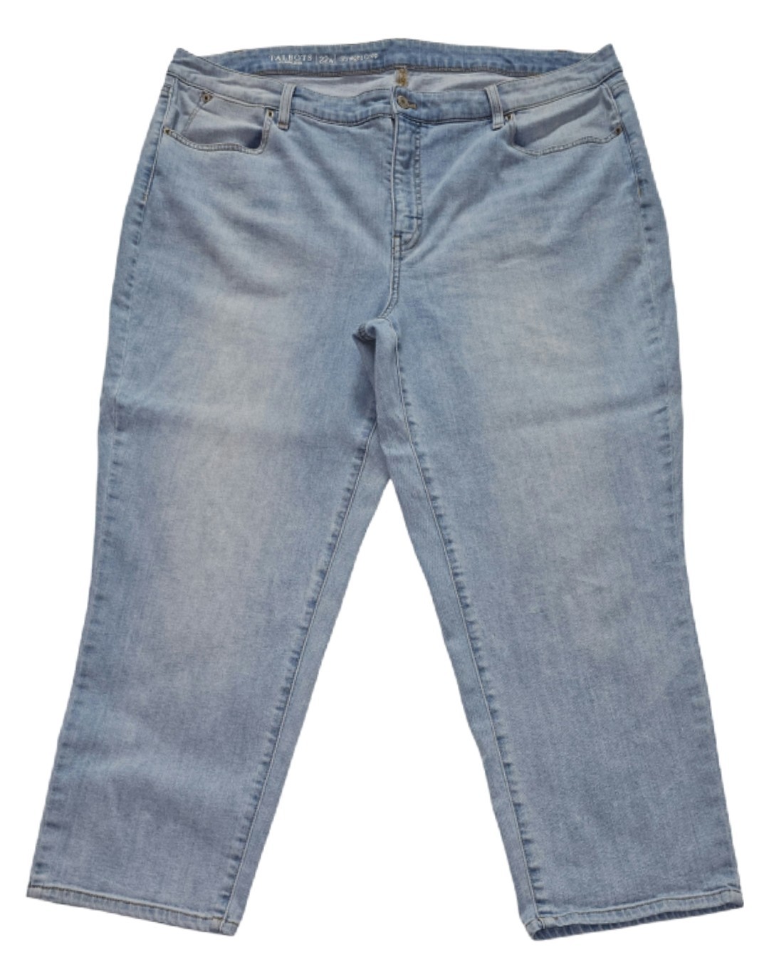 Talbots Flawless Straight Crop Light Wash Denim Ankle Jeans Women's Size 22W