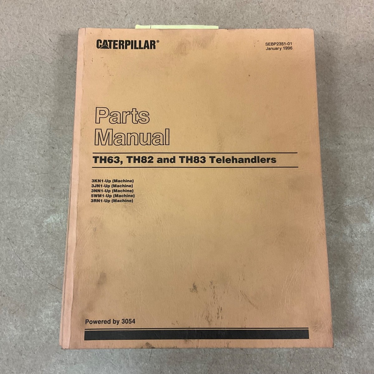 CAT Caterpillar TH63 TH82 TH83 PARTS MANUAL BOOK CATALOG