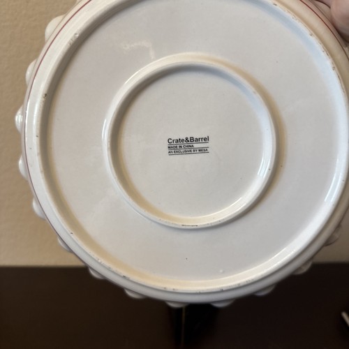 Crate & Barrel Cherry Pie Plate Dish Design By Mesa Ruffled Edge 10" - Picture 3 of 4