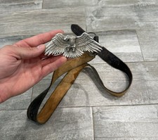 Vintage GAP Genuine Leather Belt with Eagle Buckle