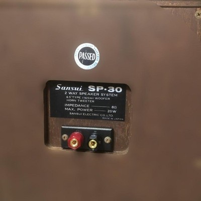 Sansui SP-30 2 WAY SPEAKER SYSTEM Pair 6.5
