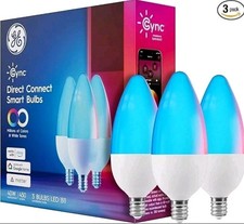 GE Cync Smart LED Light Bulbs, Color Changing Decorative Light Bulbs, Indoor WiF