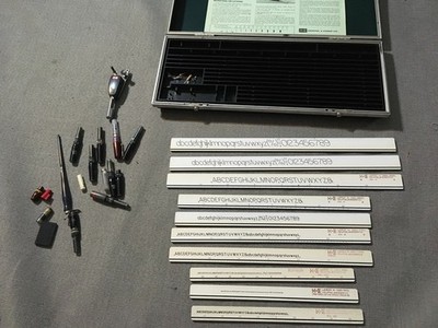 Keuffel & Esser Co Leroy II Schriftzug Set - Zollstock fehlt