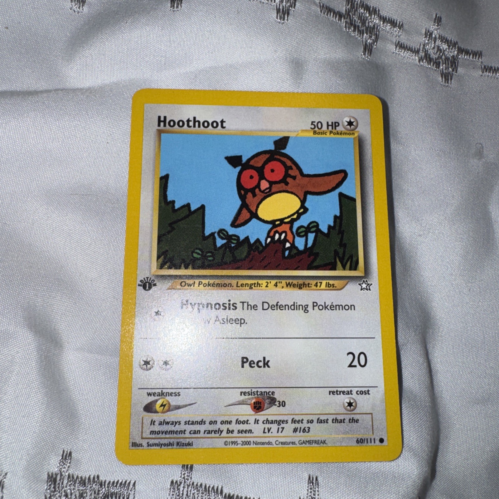 Pokemon Hoothoot 60/111 - NM - 1st Edition Neo Genesis 2000 - Common