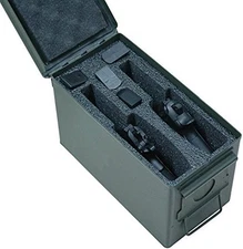 Case Club 2 Pistol Holder .50 Cal Ammo Can Foam (Pre-Cut, Closed Cell, Black 