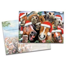 Holiday Cards 10 Recycled 5x7 Matching Envelopes Thick Cardstock USA Made