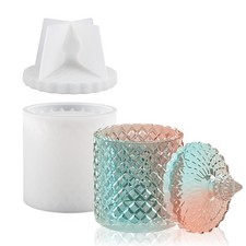 Jar Resin Molds with Lids  Large Jar Silicone Molds Storage Silicone Resin Mol...