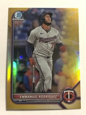 Emmanuel Rodriguez 2022 Bowman Draft Chrome GOLD Refractor /50 #BDC-93