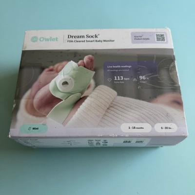 Owlet Dream Sock FDA Cleared Smart Baby Monitor Mint Green. New