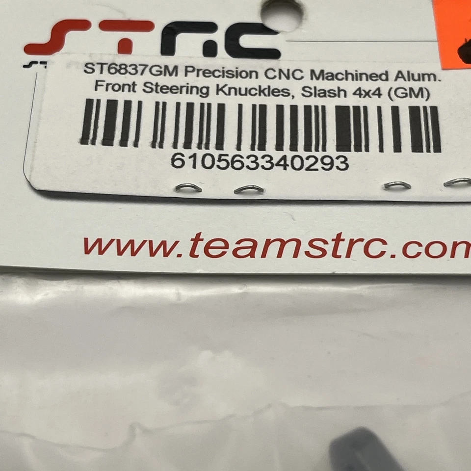 STRC ST6837GM Machined Alum. Front Steering Knuckles, Slash 4x4 Gun Metal - Image 3 of 3