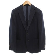 LARDINI Wool Tailored Jacket 50 7REG Navy Stepped Side Vents Mens Blazer