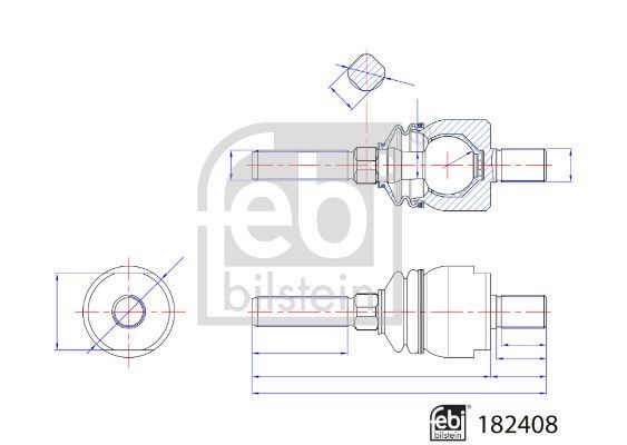 Axialgelenk Spurstange Vorne Links Rechts Febi Bilstein 182408 Spurstangengelenk-image