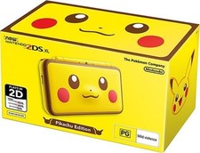 New Nintendo 2DS XL Video Game Console Pikachu Edition Boxed  + Games BUNDLE