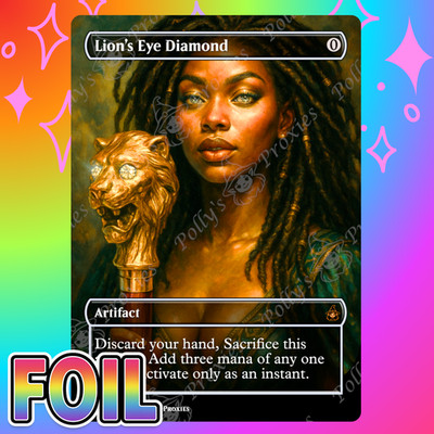 Lion's Eye Diamond FOIL Proxy Card with Custom Art Design