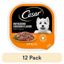 12 pack Filets in Gravy Wet Dog Food, Rotisserie Chicken Flavor, 3.5 oz.