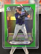 2026 Bowman 1st Chrome - Matt Klein True Green /99 & Yellow Paper Pattern /75