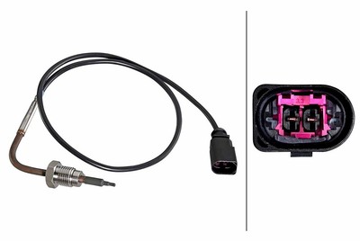 HELLA Sensor, Abgastemperatur 1-4, Abgasturbolader, Für, Vor, Zylinder für AUDI