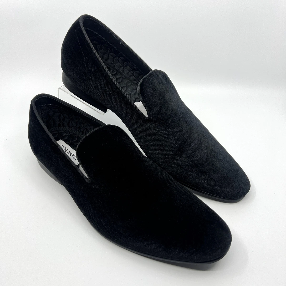 Madden With Ortholite Black Velvet Slip On Loafers Shoes -‎ Men’s Size 11 Madden Gills Steve Madden Black Suede Slip Ons Loafers Black  main image 2
