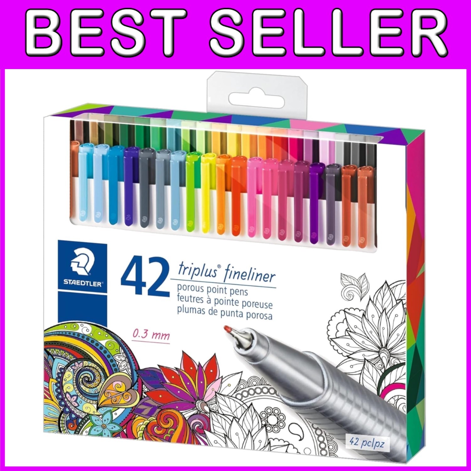 Triplus Fineliner 42-Piece Assorted Colors