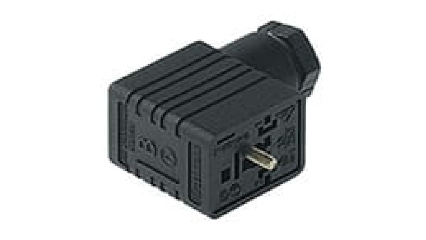 Valve connection cable socket with an indicator (LED) and a protective ci /T2UK