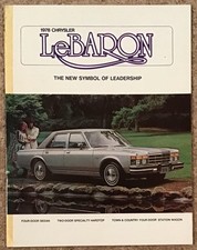 CHRYSLER LE BARON Canadian Car Sales Brochure 1978 #CLC78E