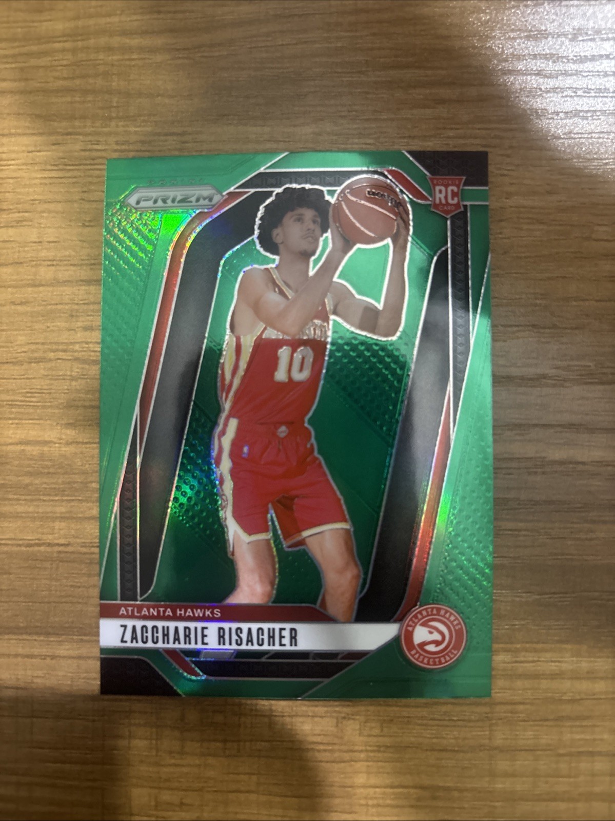 Panini 2024-25 Prizm Zaccharie Risacher Green Prizm Rookie #265 Hawks