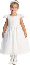 New 120 Swea Pea Lilli Embroidered Tulle Sequin Communion Special Occasion 8Y