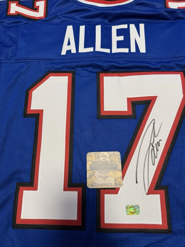 Camiseta de fútbol firmada por Josh Allen Buffalo Bills con holograma certificado de autenticidad Goat MVP Foto 2 de 4
