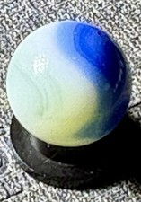 VTG Akro Agate Blue Egg Yolk Patch Marble .62  