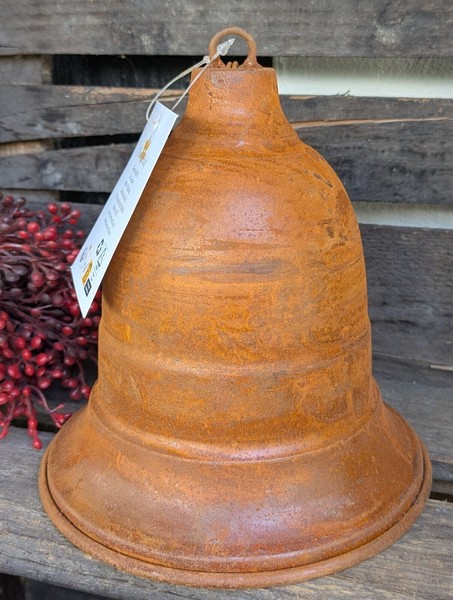 ❤ GroßE Rost Klingel Glocke Metall Antiklook Vintage Weihnachten Clayre & Eef ❤-image