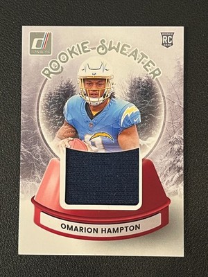 Omarion Hampton 2025 Panini Donruss Rookie Sweaters Chargers 
