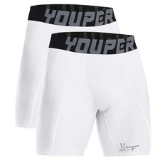 2-Pack Youth Boys Compression Shorts with Cup Pocket, Athletic Supporter for ...
