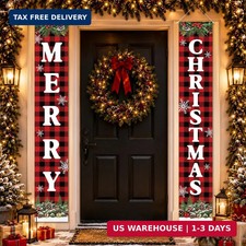 Christmas Decorations - 71" x 12" MERRY CHRISTMAS Door Banner
