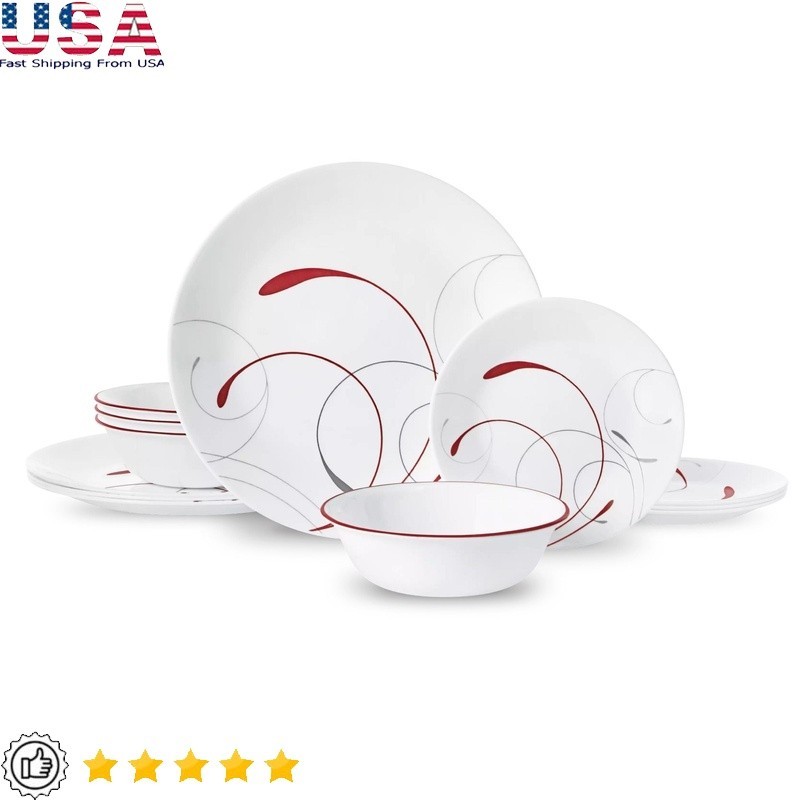 Vitrelle Glass Dishwasher Microwave Safe Plates Bowls Us
